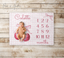 Cherries & Bows Pink Baby Girl Milestone Blanket
