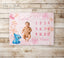 Stitch Pink Baby Girl Milestone Blanket