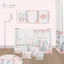 Floral Elephant Crib bedding set