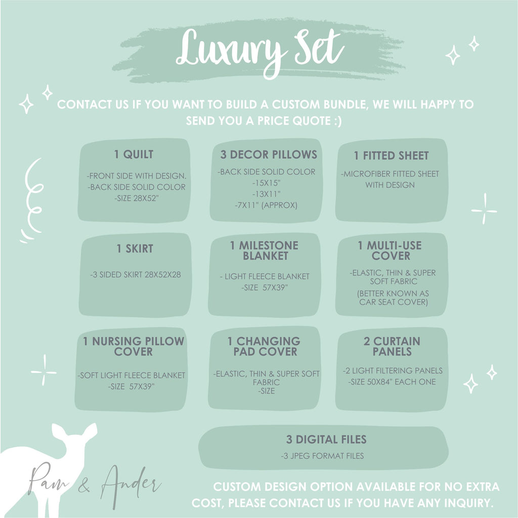 Travel Girl Crib Bedding Set