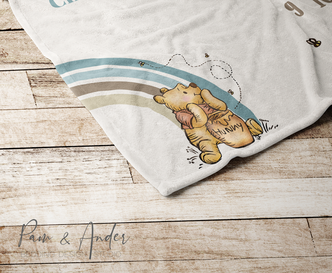Winnie The Pooh Velveteen Milestone Blanket Main Image