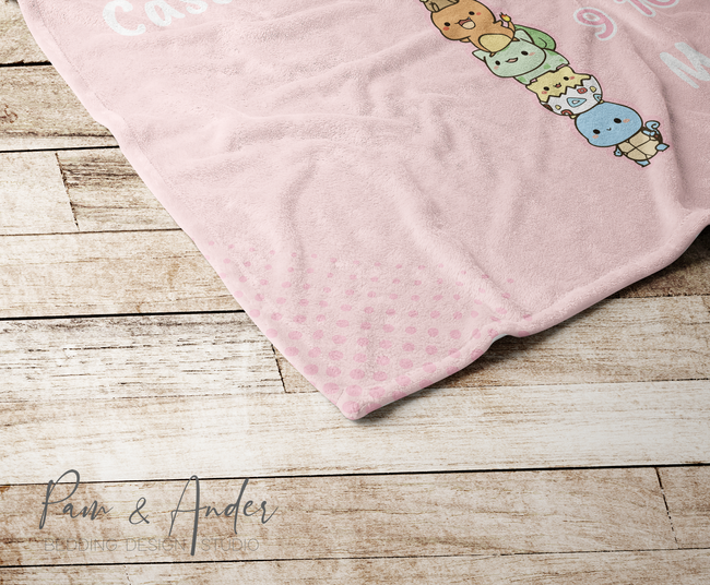 Pink Pokemon Velveteen Milestone Blanket Main Image