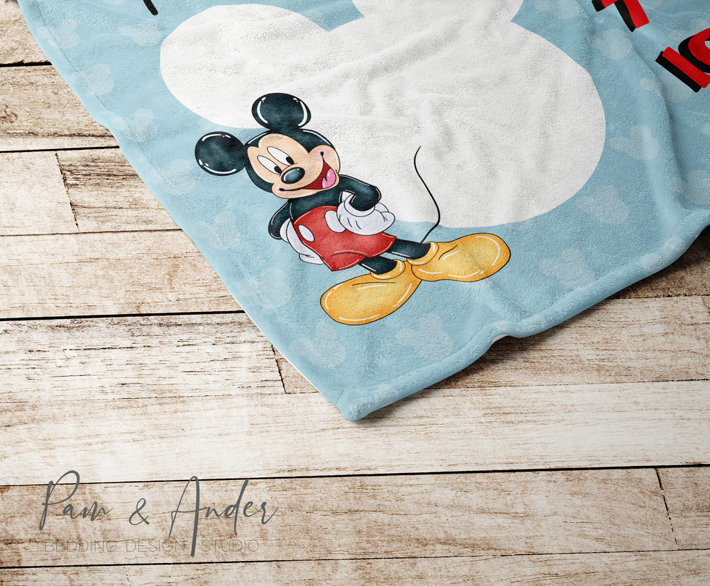 Mickey Mouse Velveteen Milestone Blanket