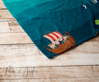 Baby Milestone Velveteen Plush Blanket with Viking Design