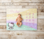 Kitty Milestone Blanket, Rainbow Baby Girl Velveteen blanket