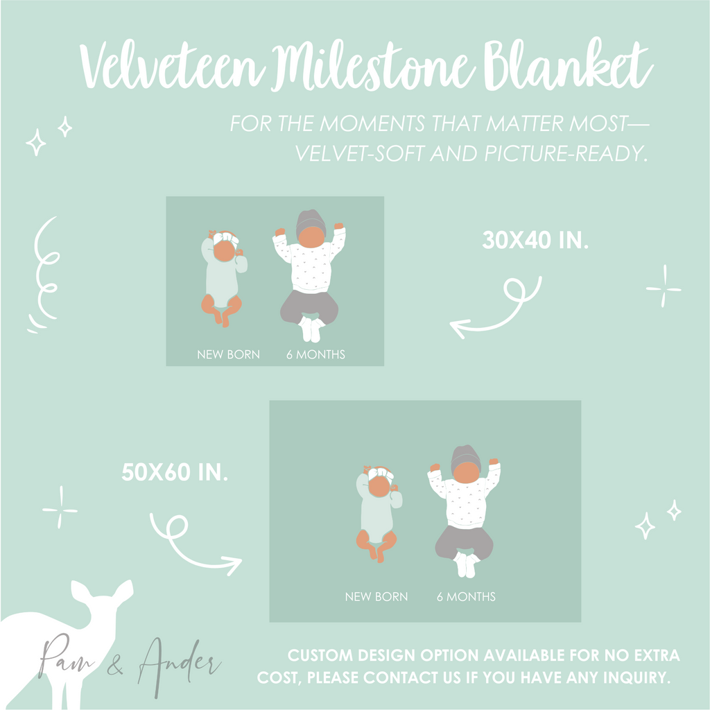 Star Wars Blue Baby Boy Milestone Blanket