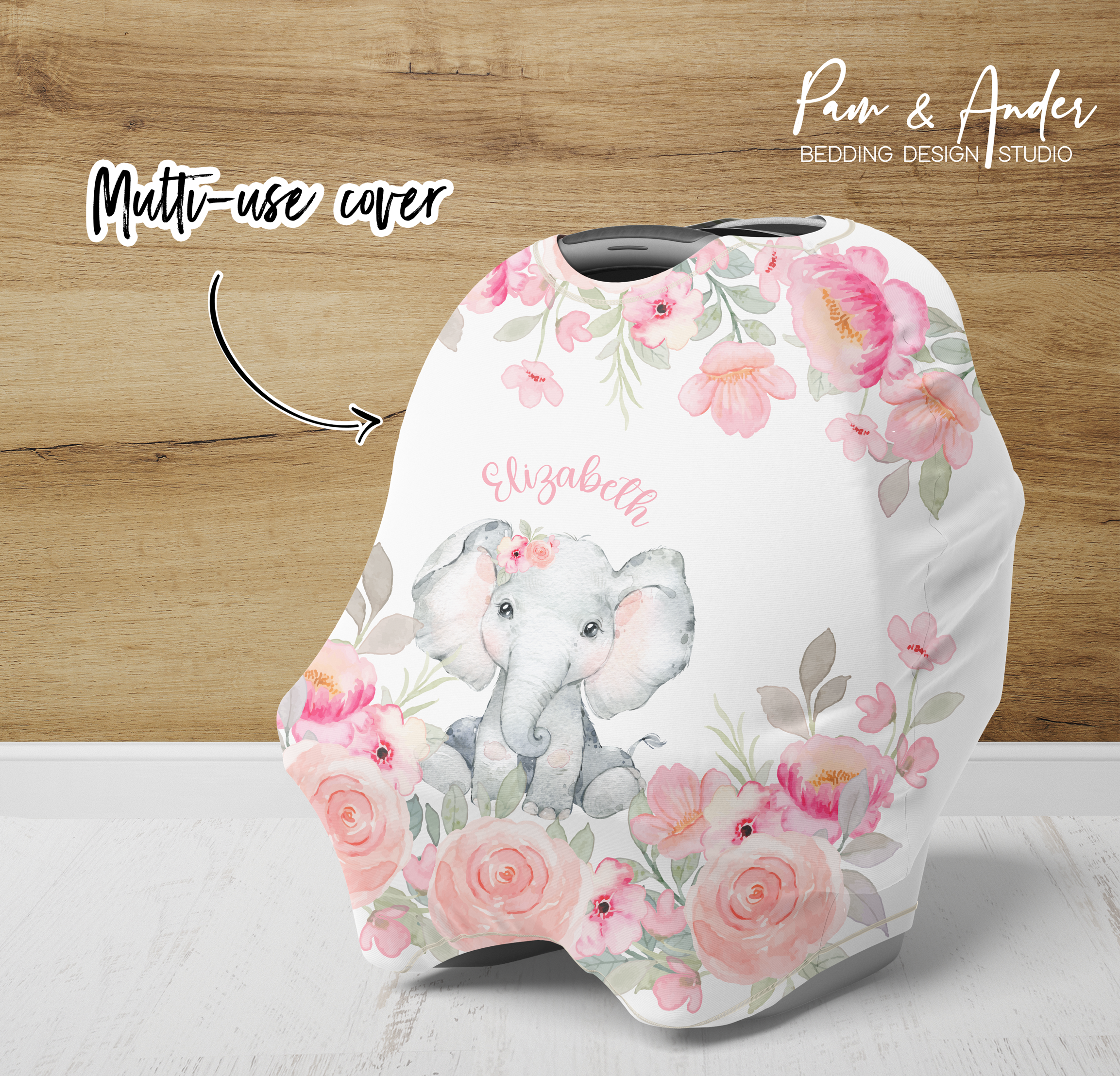 Floral Elephant Accessories set