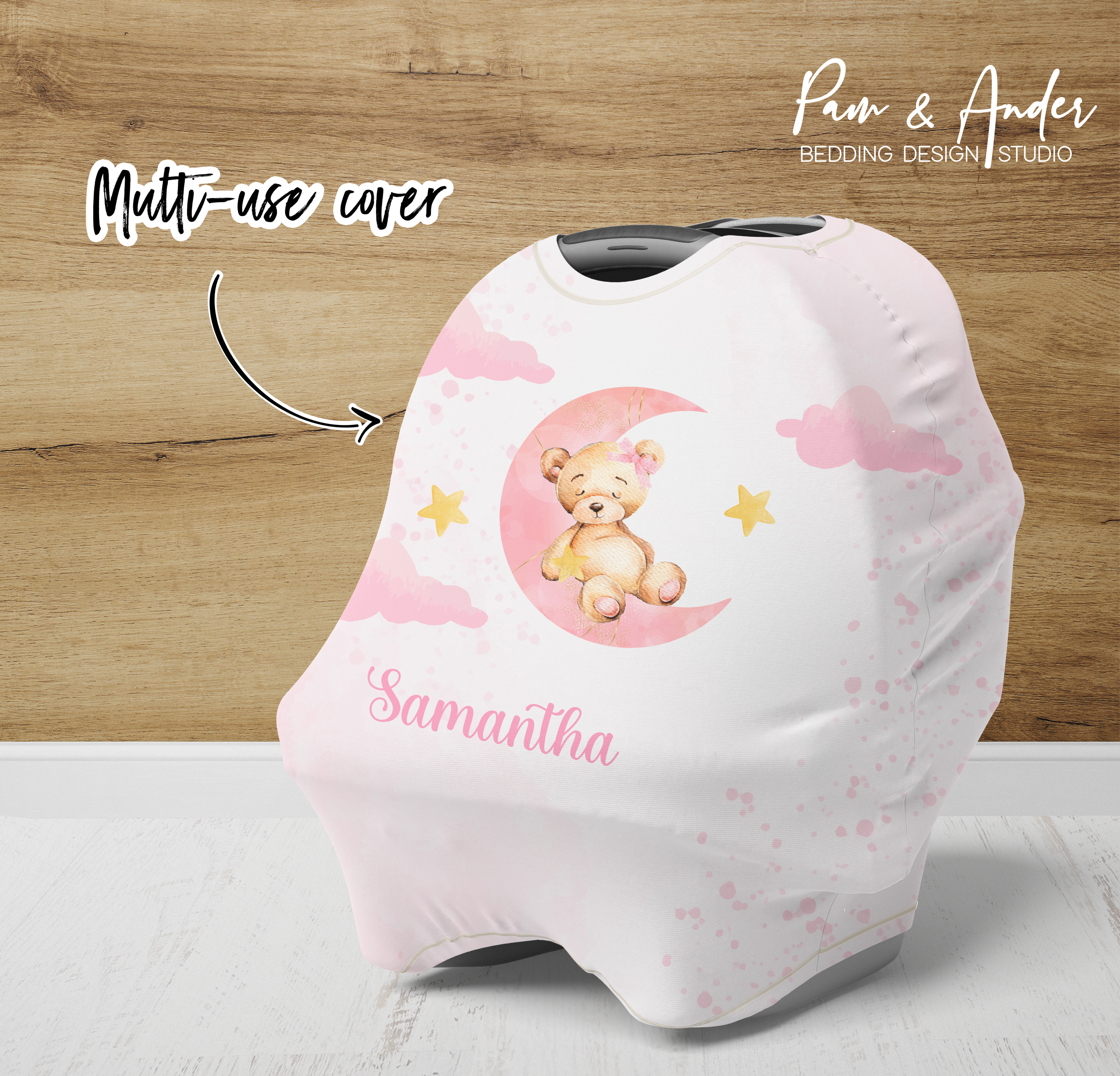 Pink Bear Accessories set