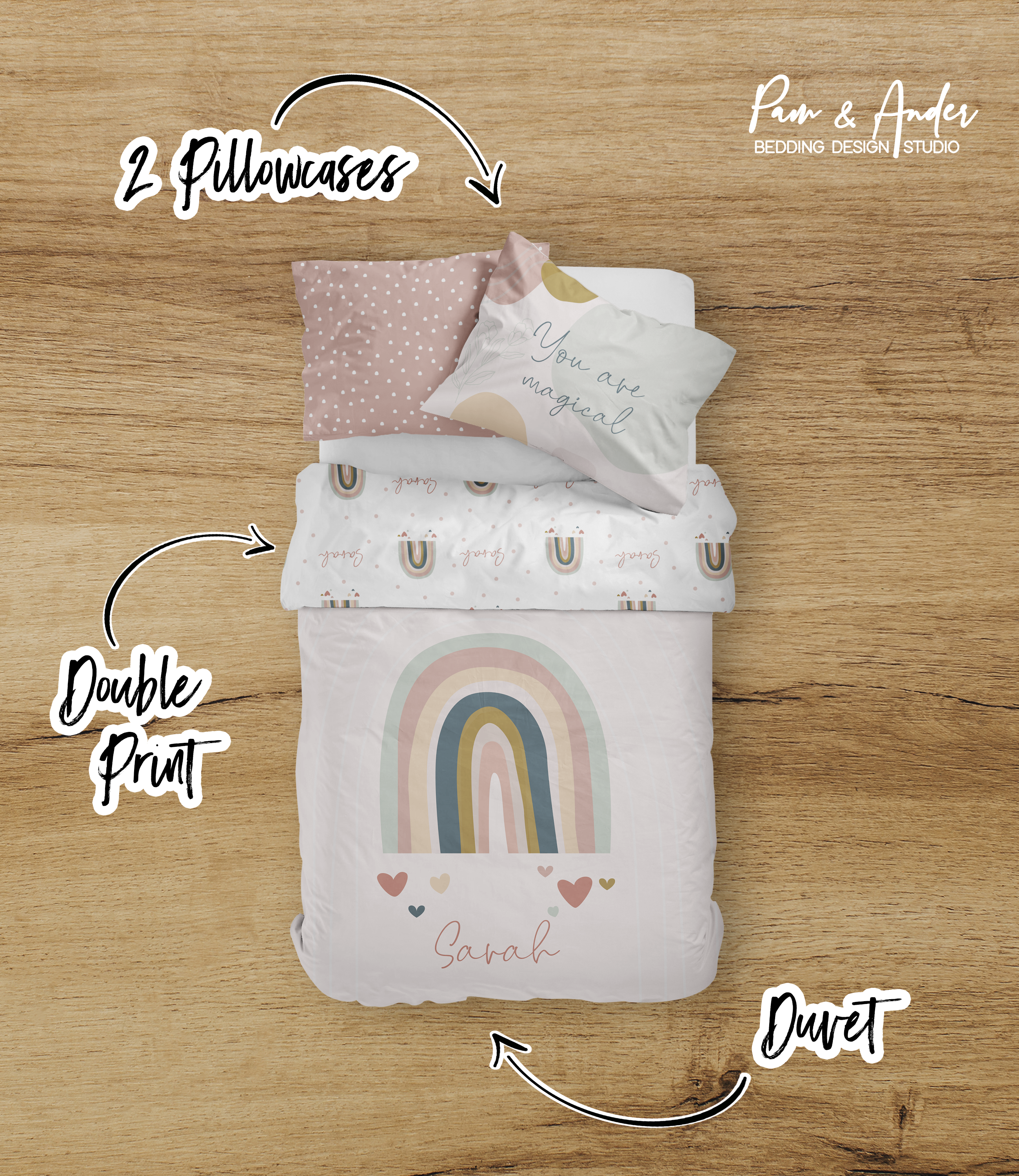 Pastel Rainbow Bedding set