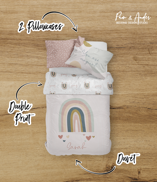 Pastel Rainbow Bedding set Main Image