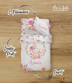 Floral Pig Girl Bedding set