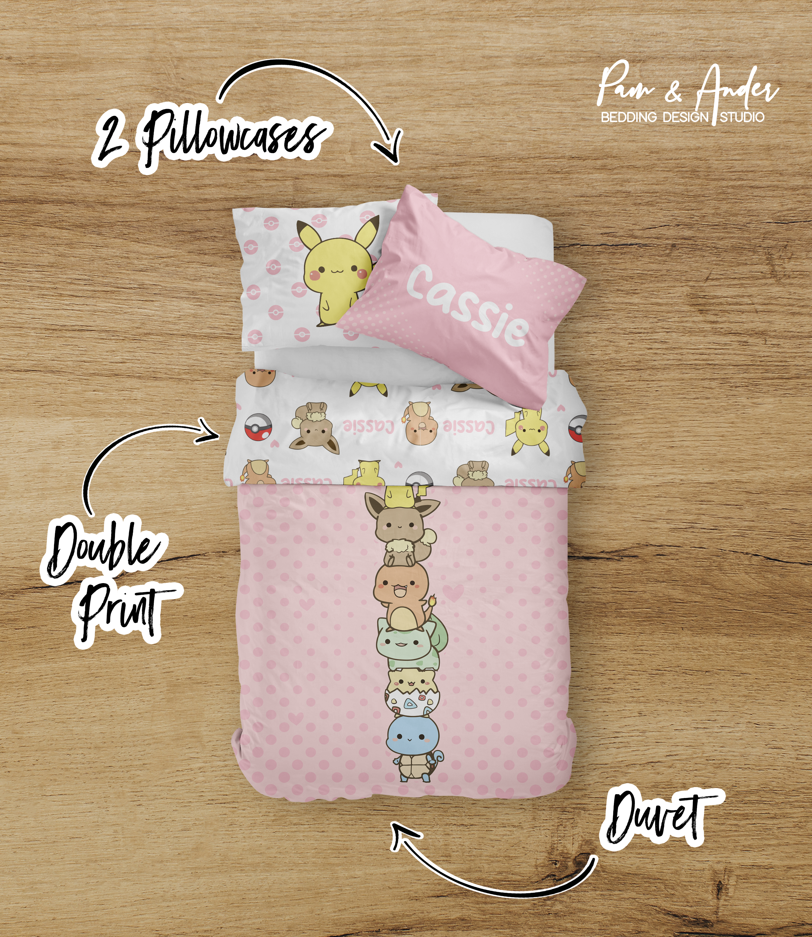 Pokemon Girl bedding set