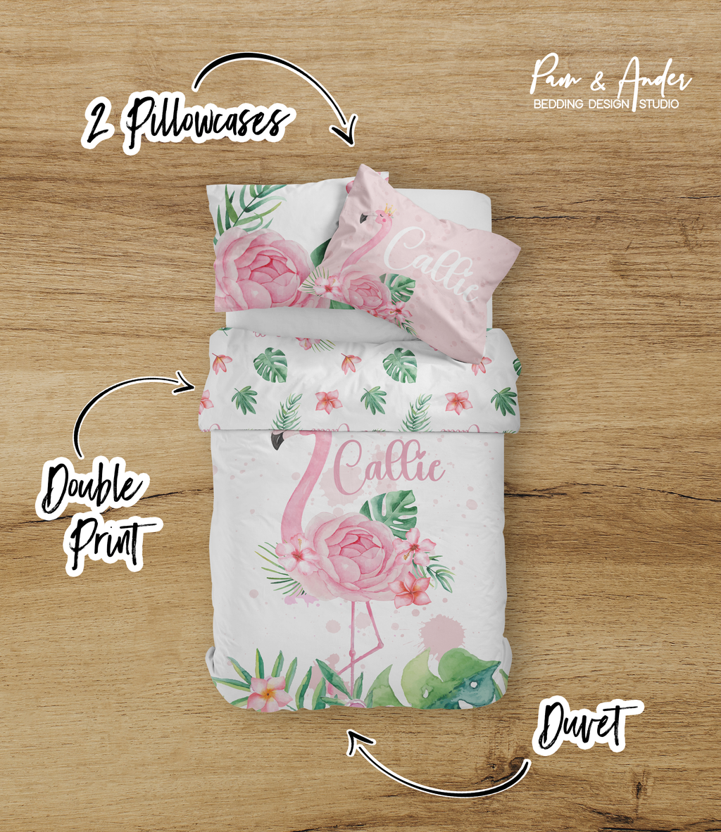 Flamingo Girl Bedding set