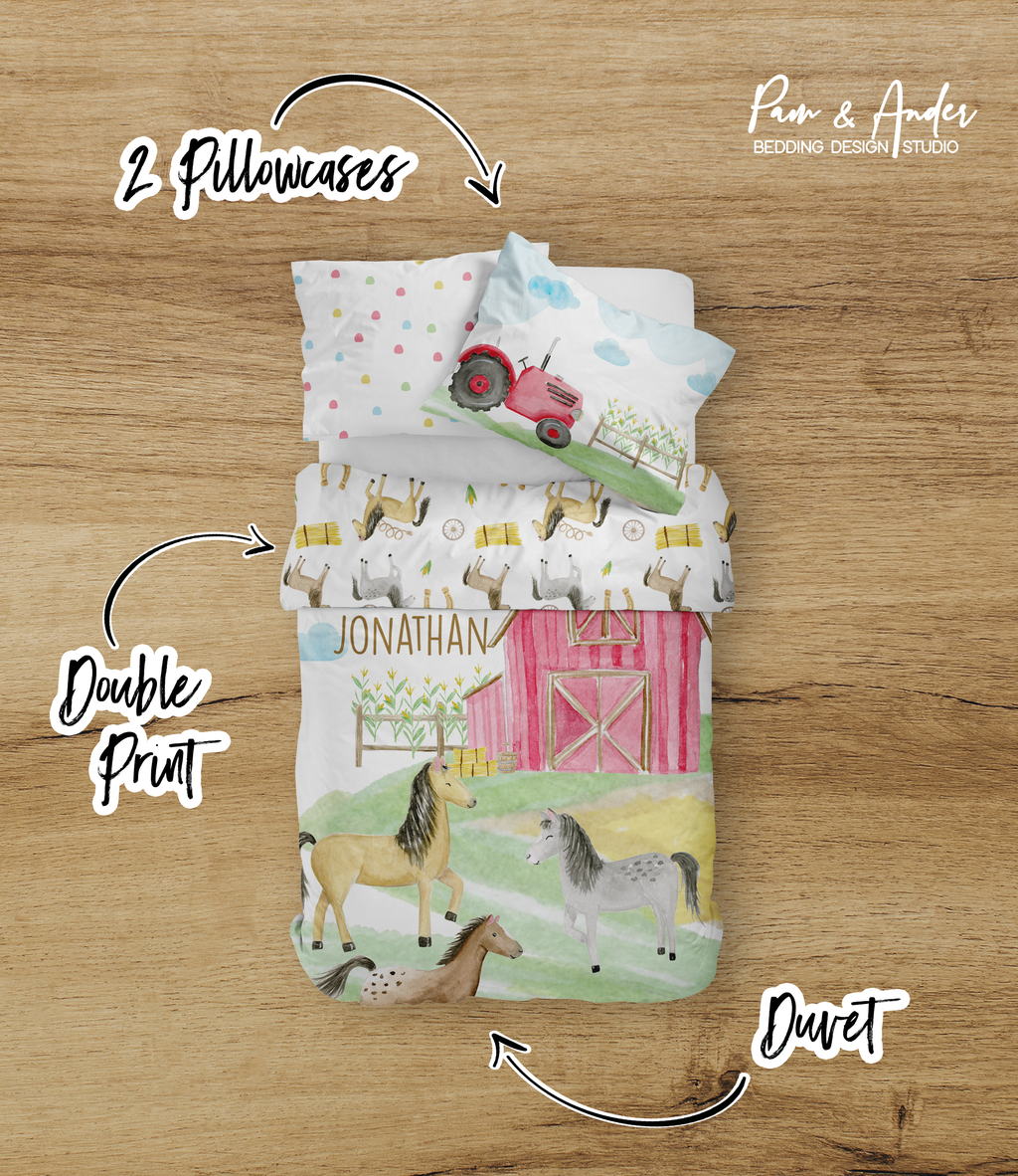 Horse Boy Bedding set