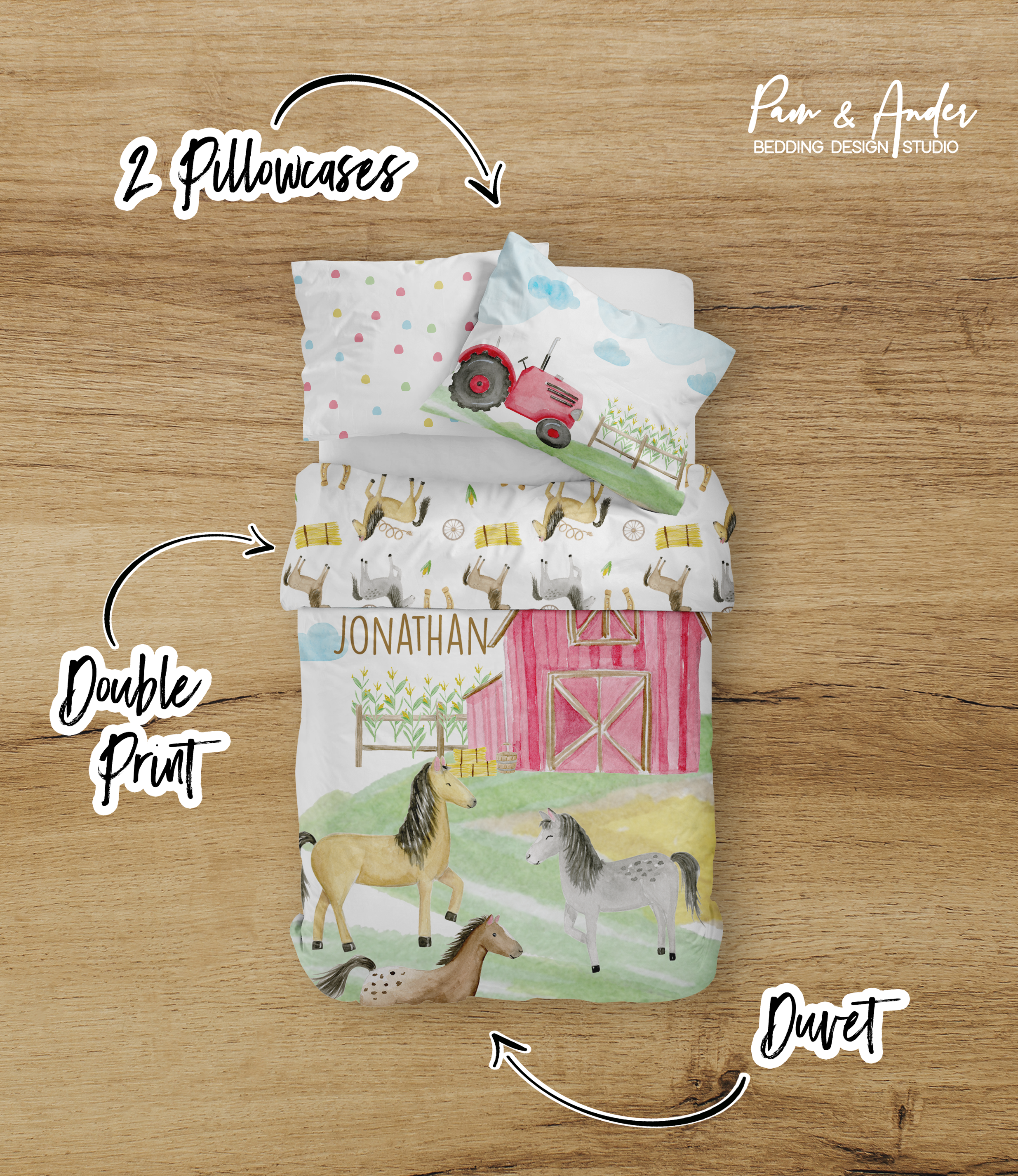 Horse Boy Bedding set