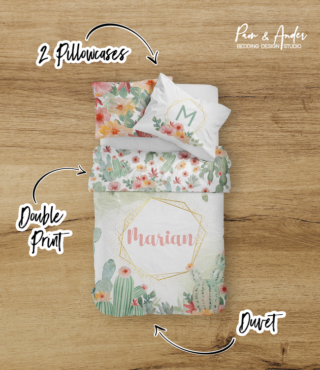 Cactus Girl Bedding set Main Image