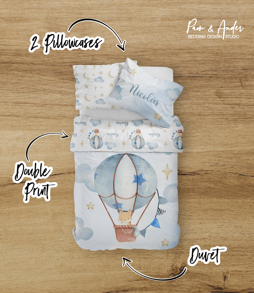Hot Air Balloon Boy Bedding set