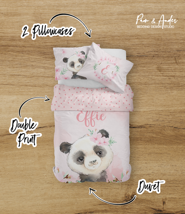 Panda Girl Bedding set Main Image