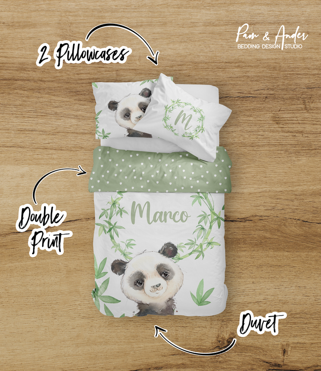 Panda Boy Bedding set Main Image