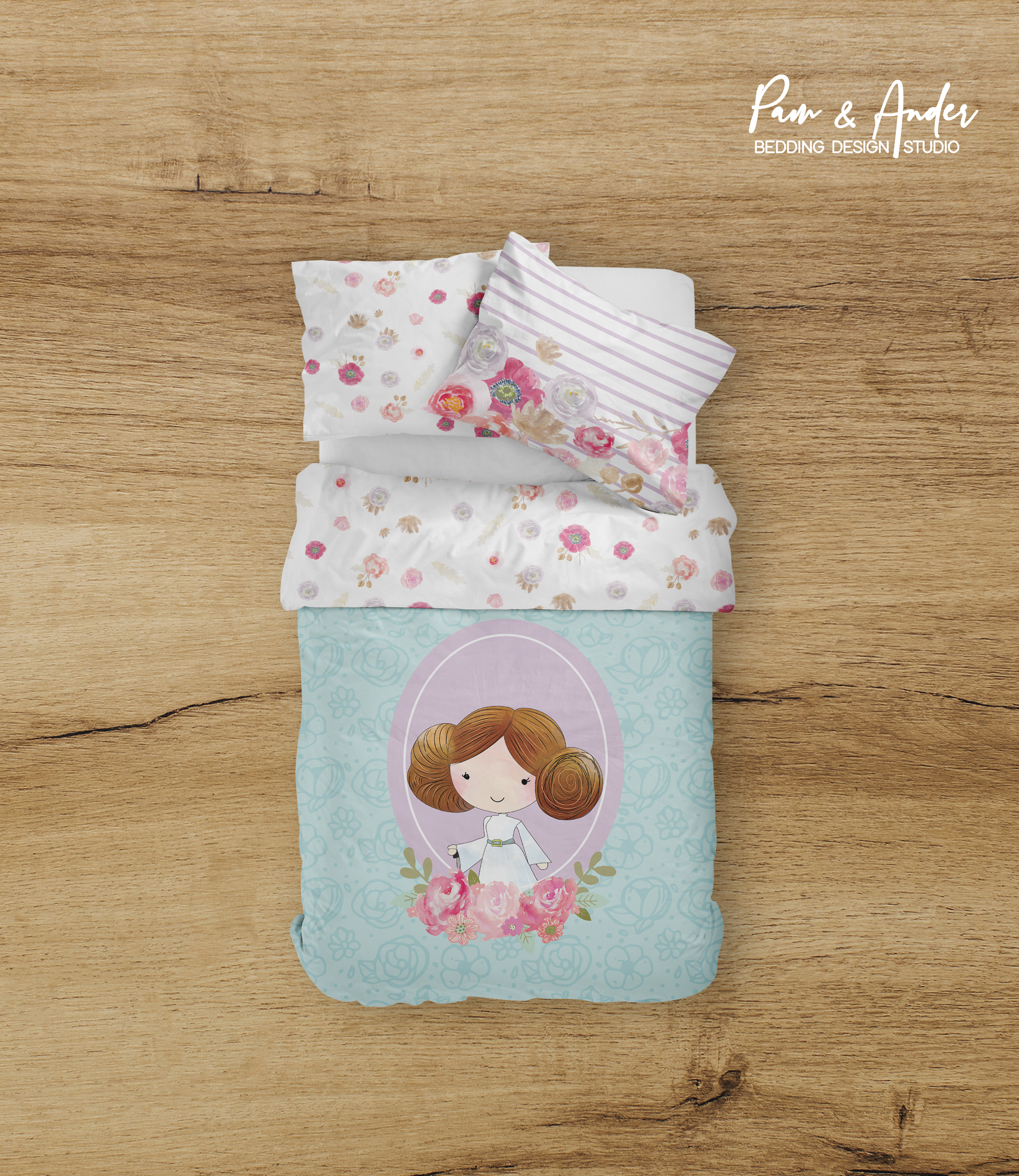 Blue Star Wars Girl Bedding set