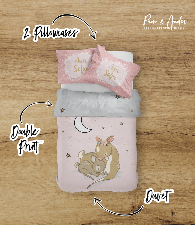 Deer Girl Bedding set Main Image