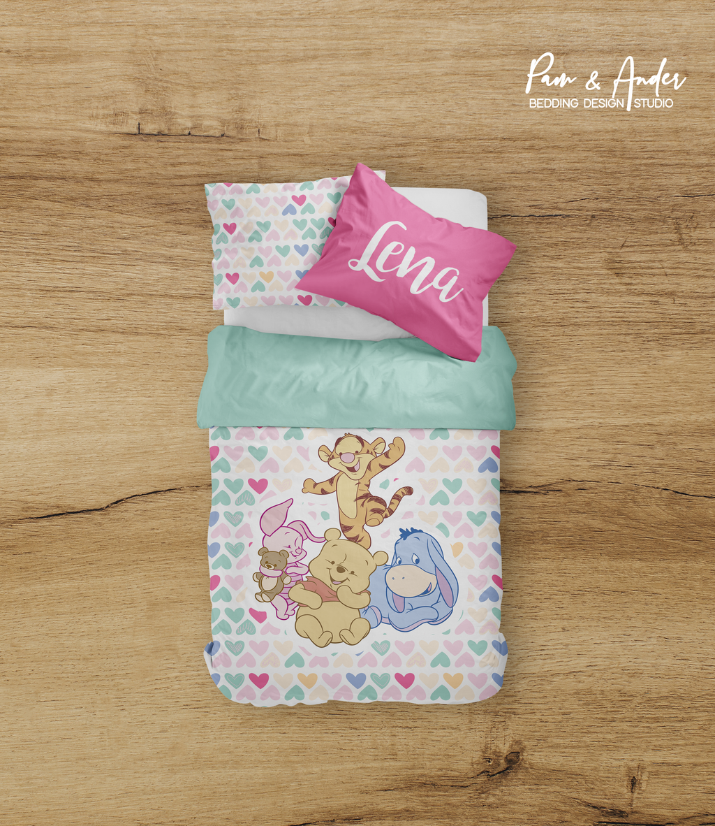 Winnie Pooh Hearts Bedding set