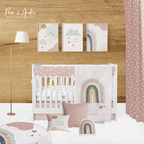 Pastel Rainbow Crib Bedding Set