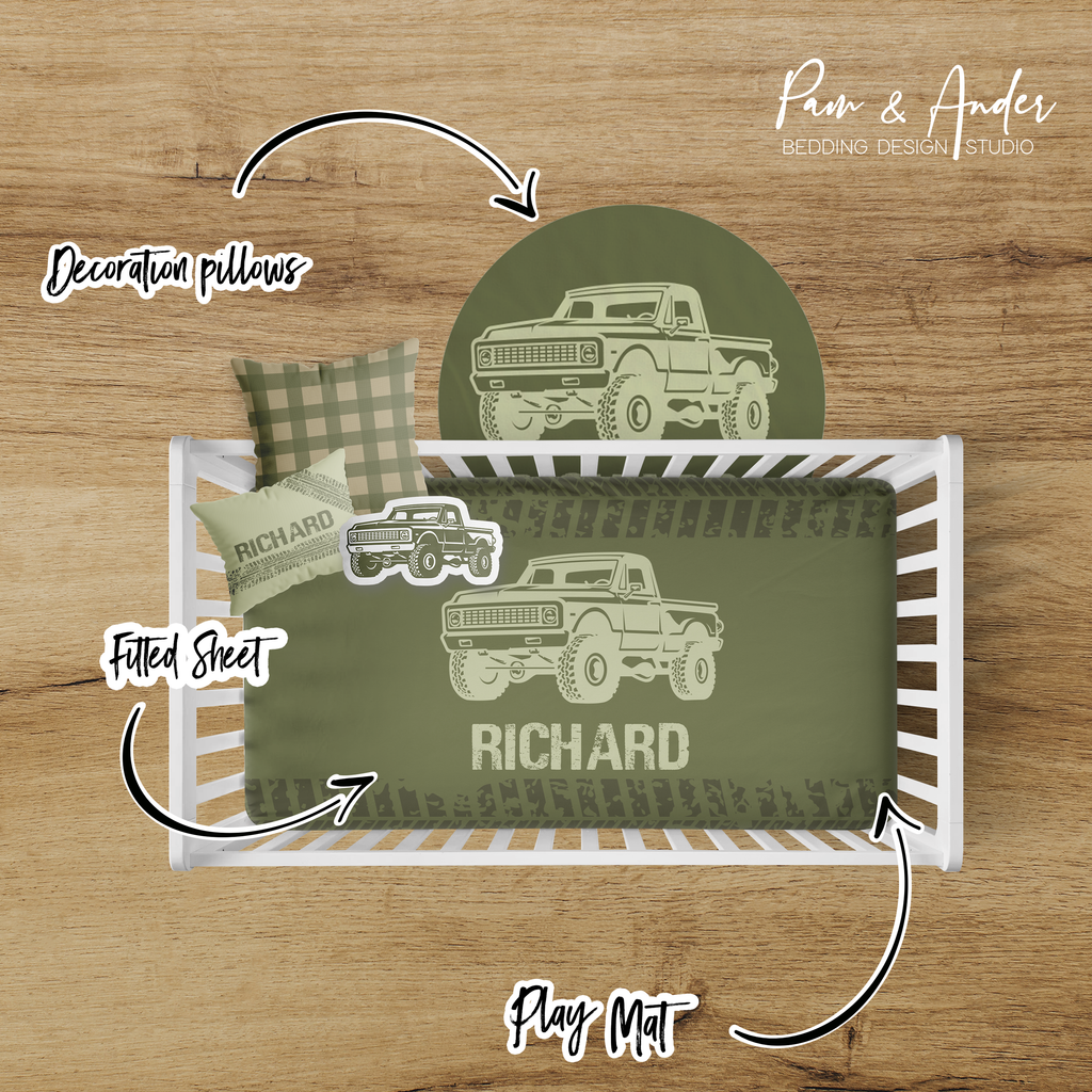 Truck Crib bedding set