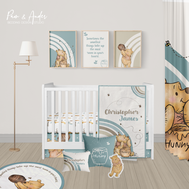 Winnie the Pooh Boy Crib bedding set Hover Image