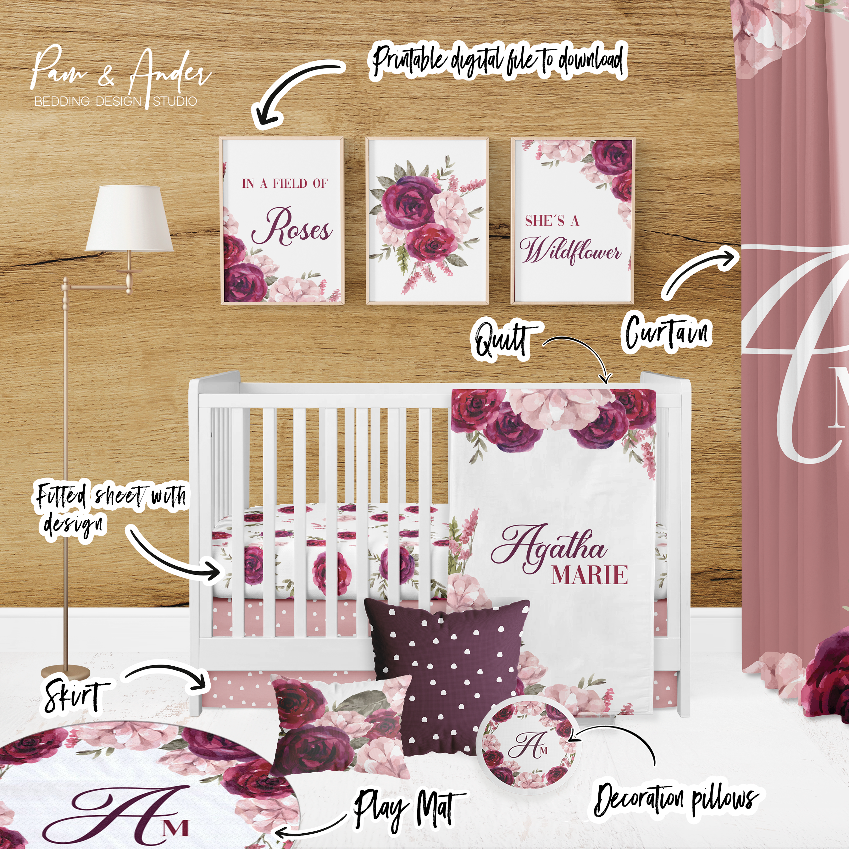 Burgundy Floral Build your Bundle