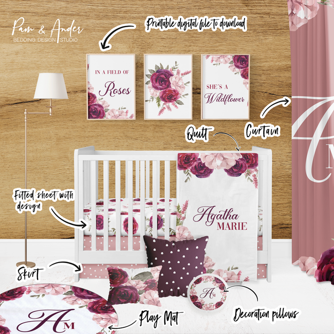 Burgundy Floral Build your Bundle Main Image