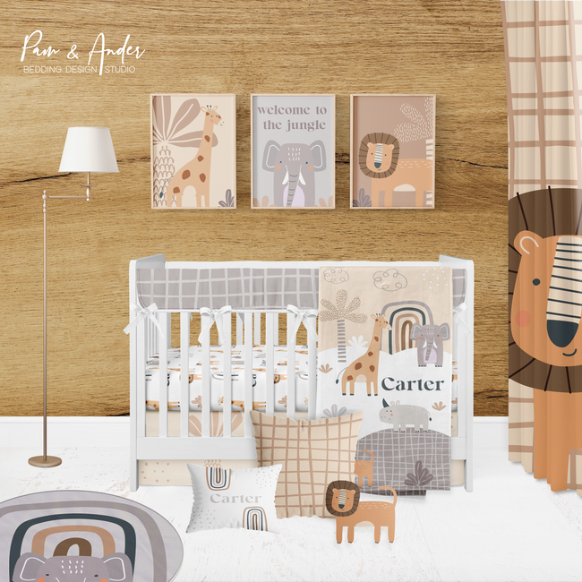 Safari Neutral Crib bedding set Hover Image