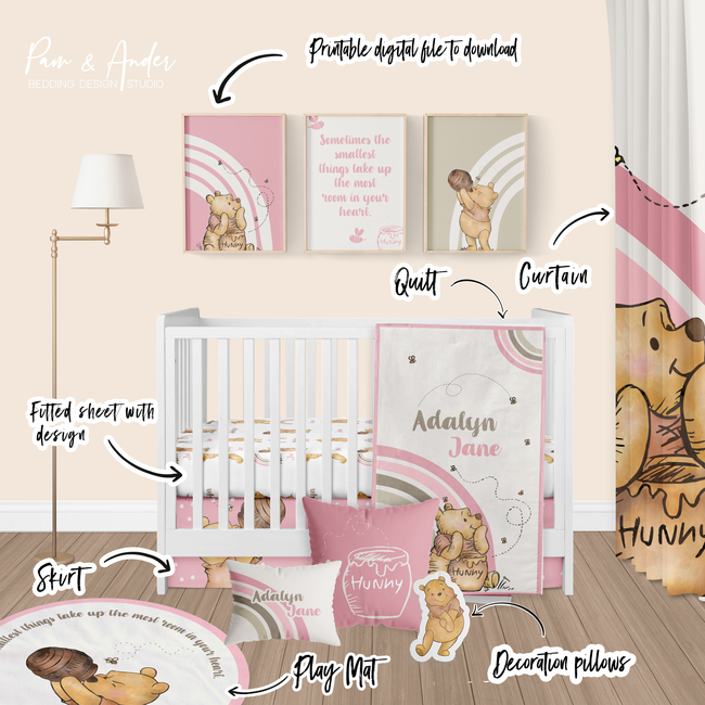 Winnie the Pooh Girl Crib bedding set Main Image