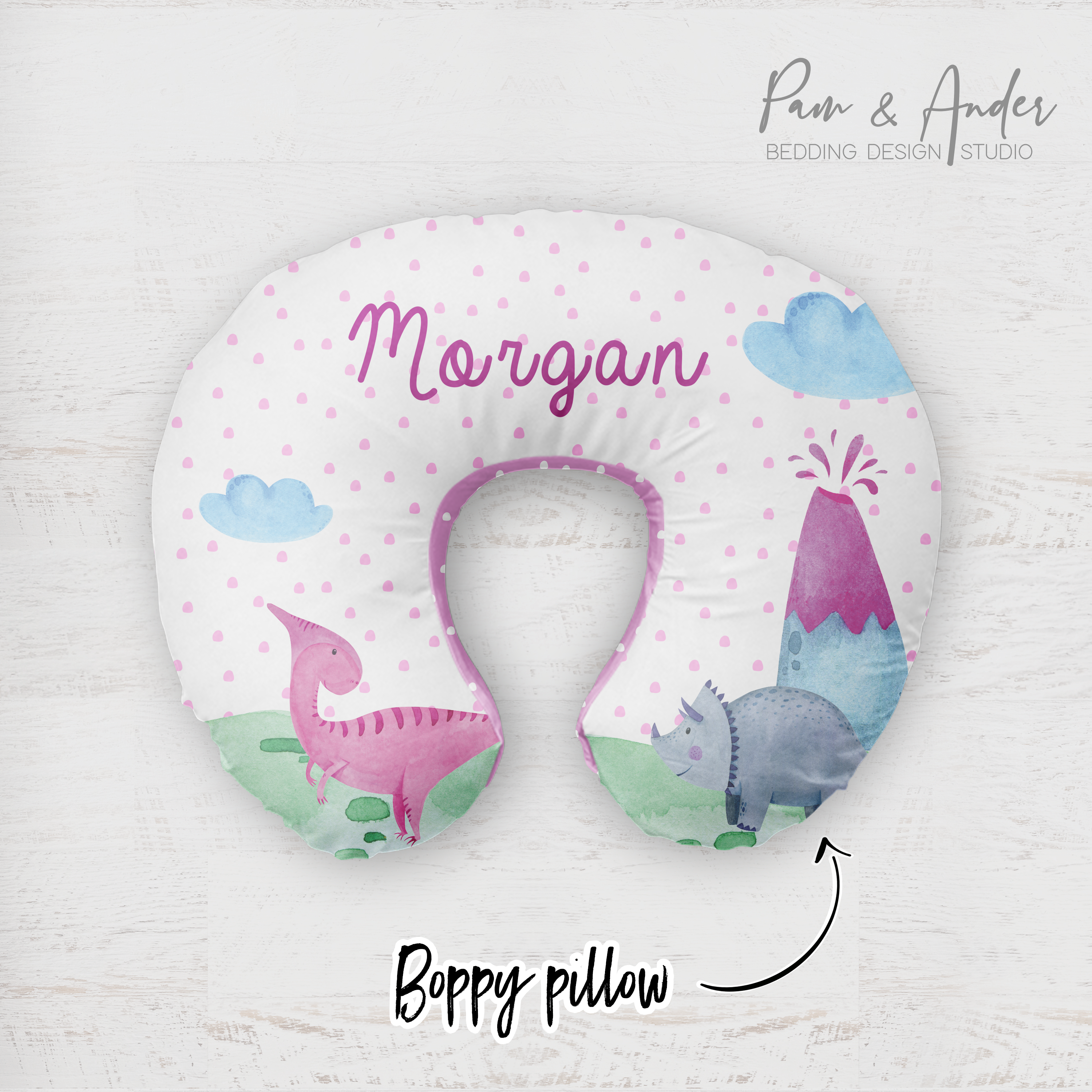 Pink Dinosaur Accessories set