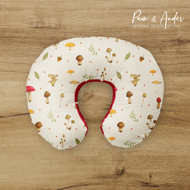 Mushroom Boppy pillow cover Hover Image