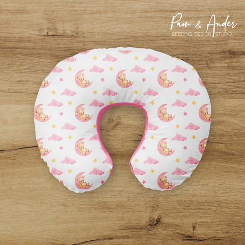 Pink Bear Boppy pillow cover