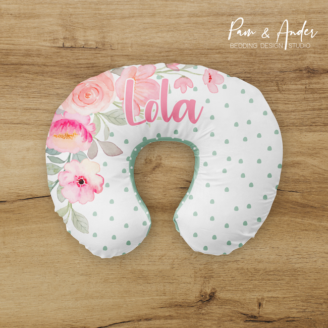 Penguin Girl Boppy pillow cover Hover Image