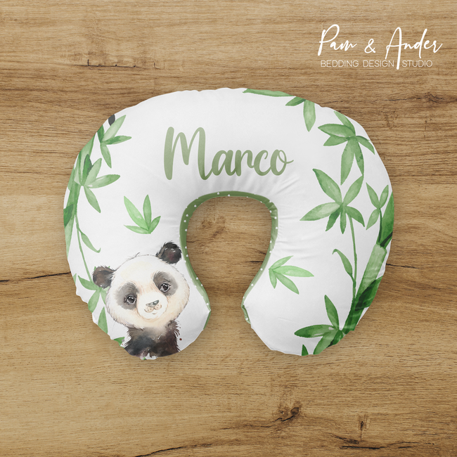 Panda Boy Boppy pillow cover Hover Image