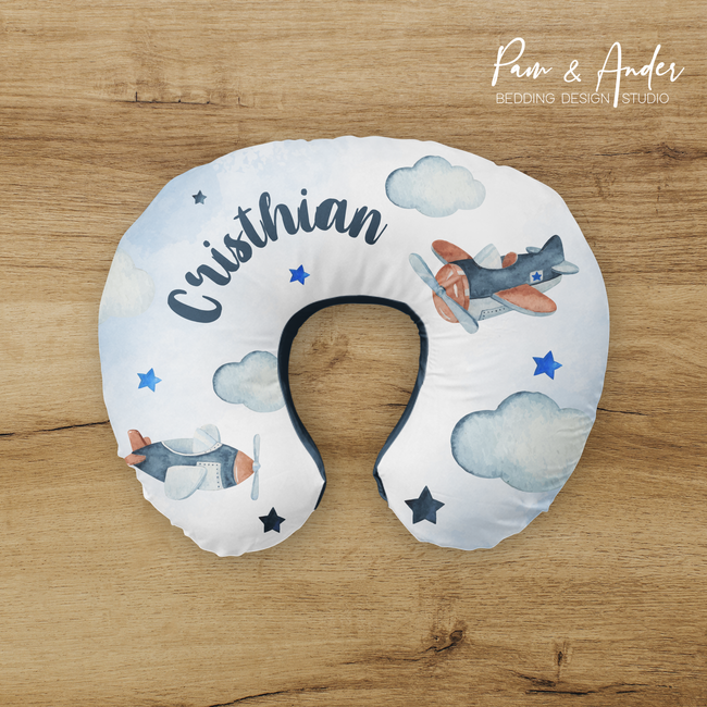 Plane Boy Boppy pillow cover Hover Image