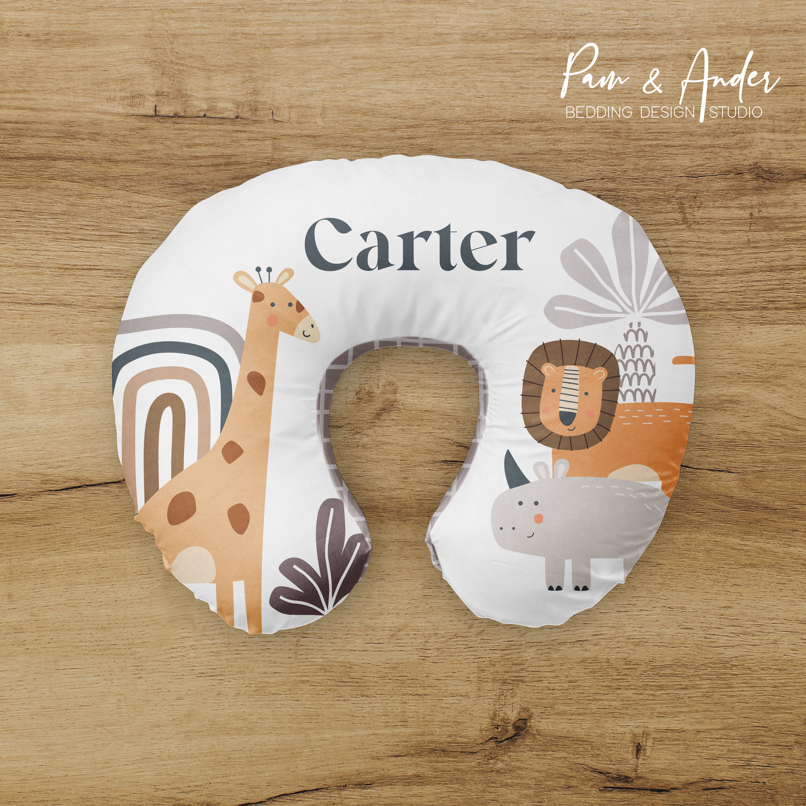 Safari Neutral Nursing pillow cover