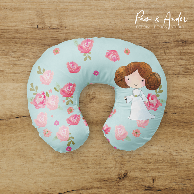 Blue Star Wars Girl Nursing pillow cover Hover Image