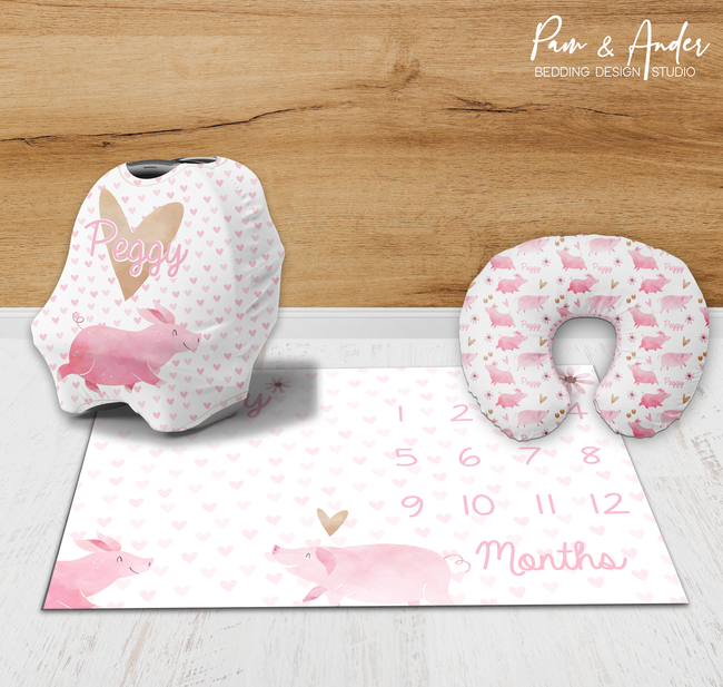 Heart Pig Accessories set Hover Image
