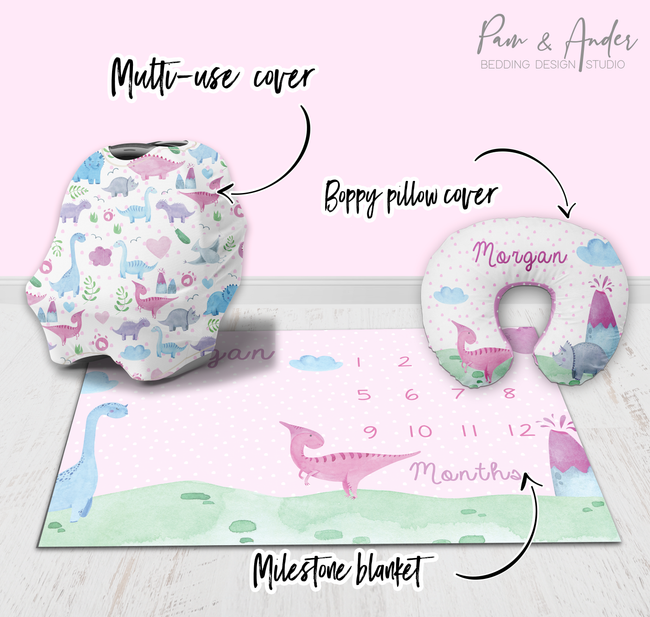 Pink Dinosaur Accessories set Main Image
