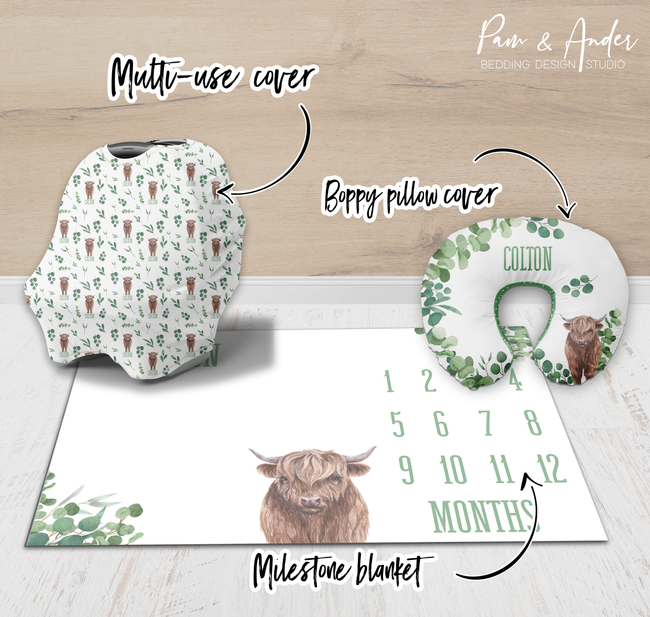 Highland Cow Boy Accessories set Main Image