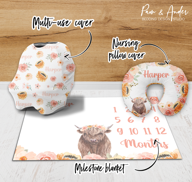 Highland Cow Girl Accessories set Main Image