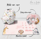 Pink Safari Crib bedding set