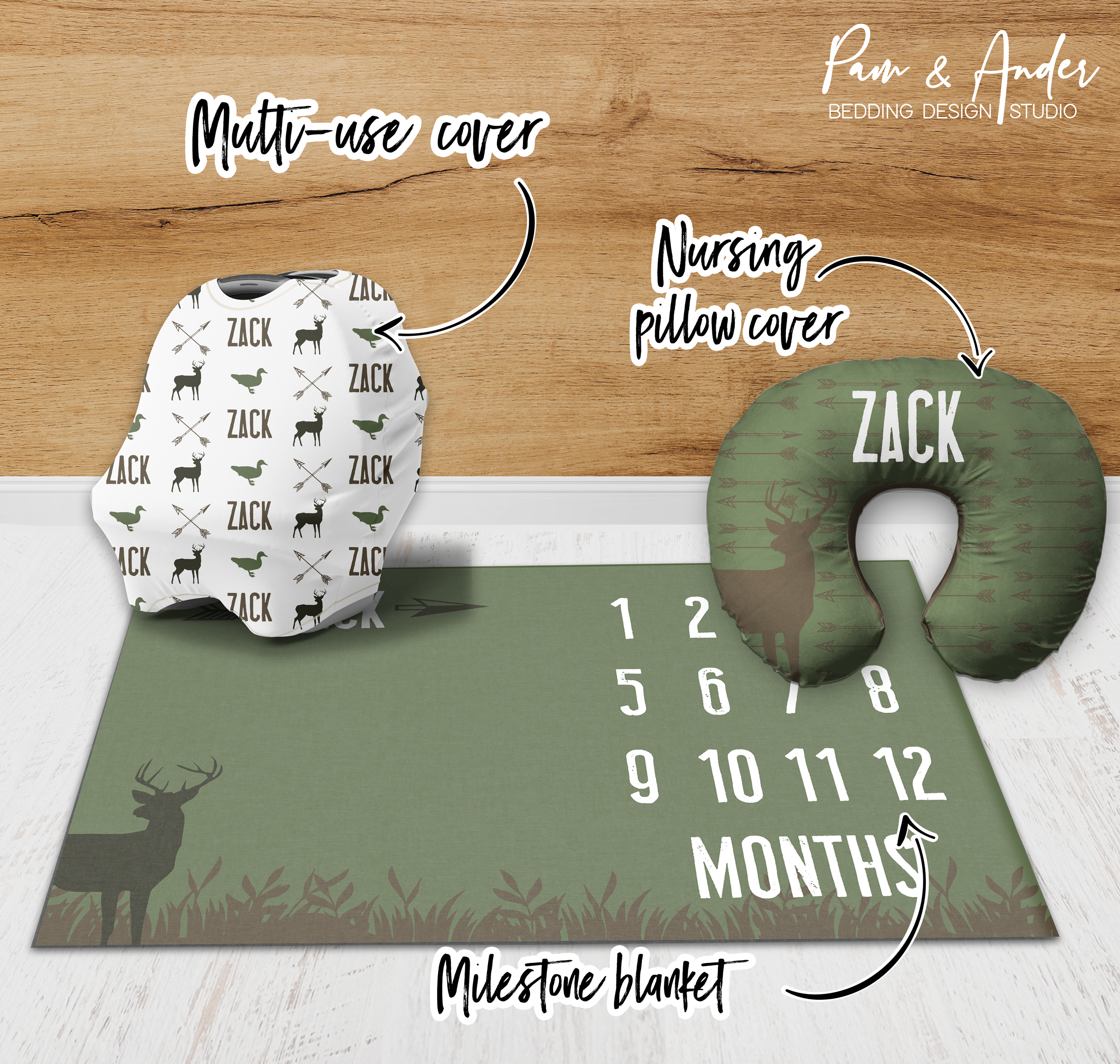 Hunting Patchwork Accessories set