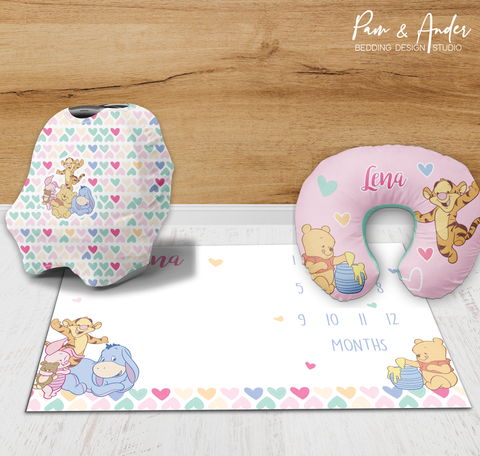 Winnie Pooh Hearts Accessories set