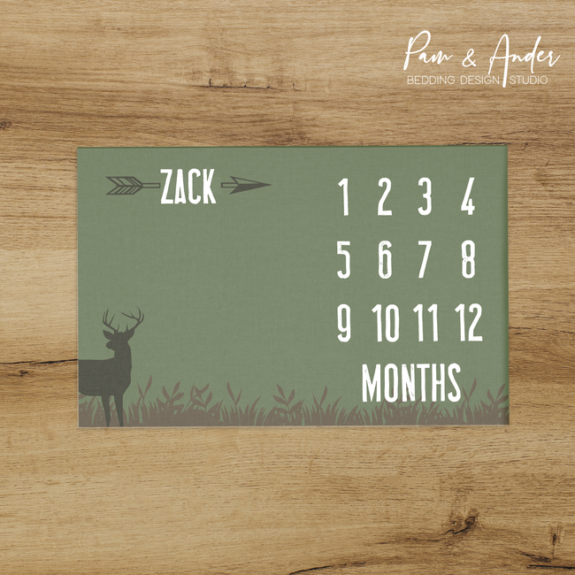 Hunting Patchwork Milestone blanket Hover Image