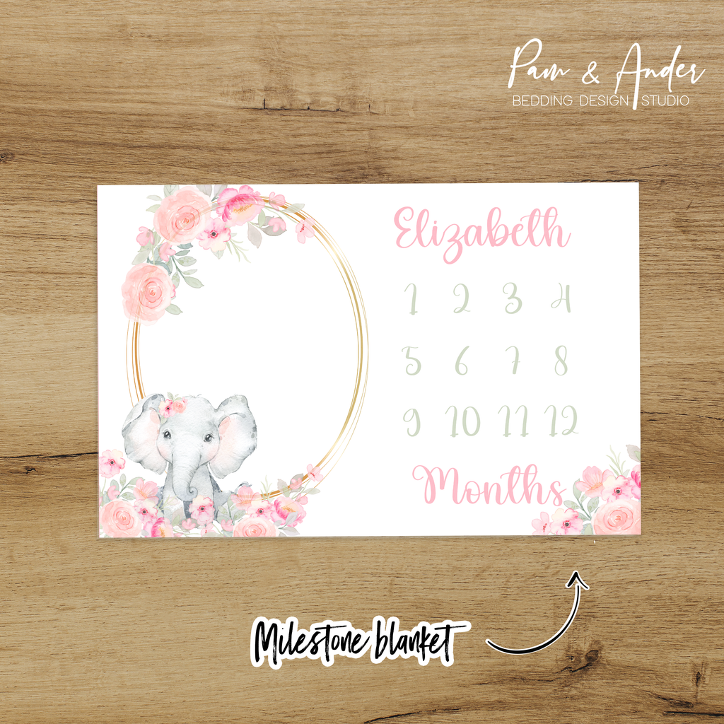 Floral Elephant Accessories set